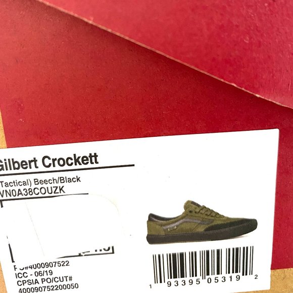 VANS Glibert Crocket Tactical Beech Green Black Women’s Size Sneaker VN0A38COUZK - Picture 10 of 10